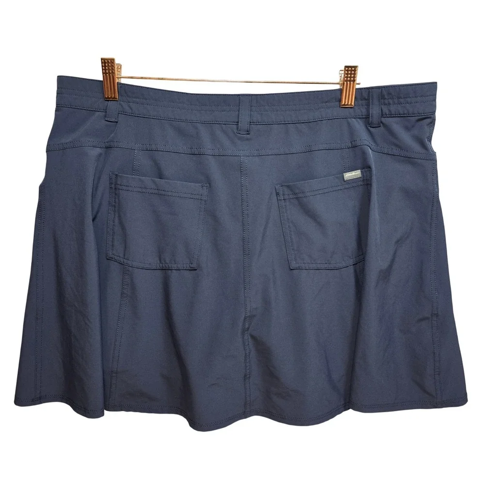 Eddie Bauer Travex Navy Blue‎ Skort Womens 16 Hiking Travel Active 21551044
